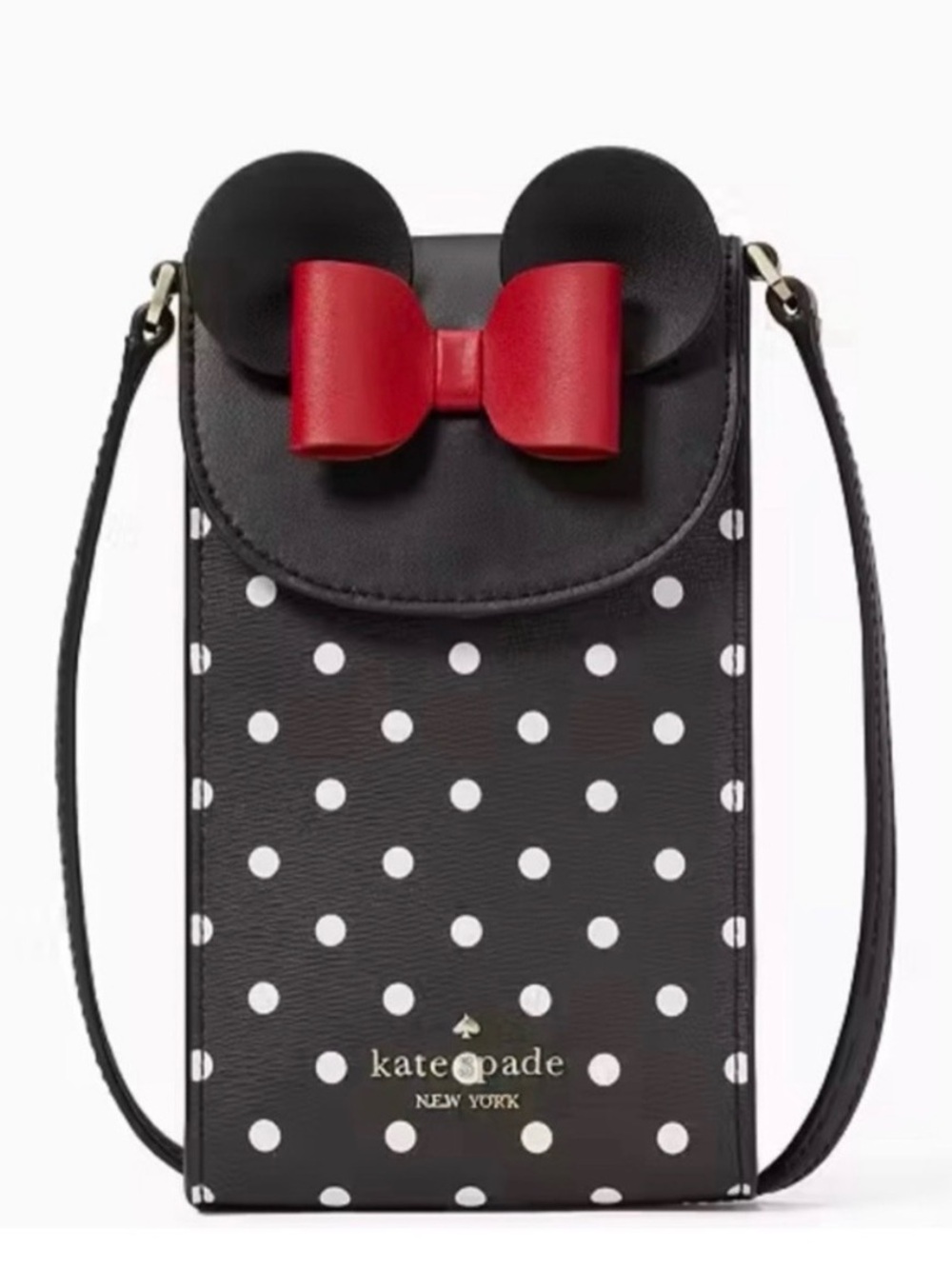 New Disney Kate Spade New York Minnie Mouse Phone Crossbody bag purse